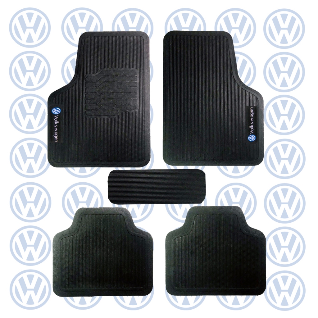 Tapete Automotivo Universal Versátil Borracha 5 peça Gol G2 G3 G4 G5 G6 G7 G8 FOX SANTANA PARATI VW