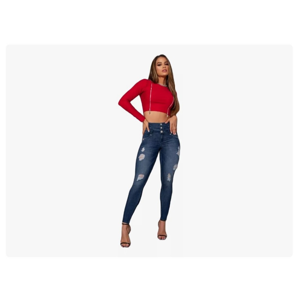Calça Cintura Alta Modeladora Pit Bull Jeans Pitbull 65336