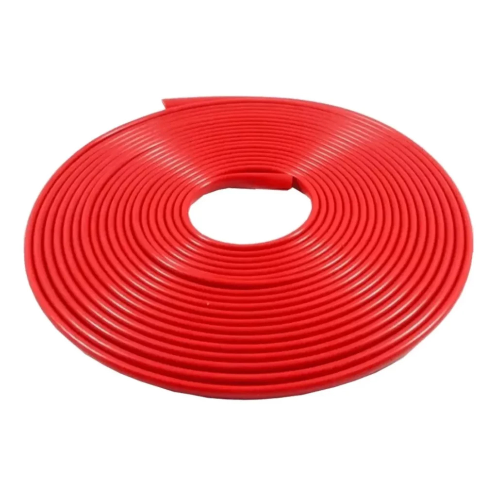 Borracha Protetora Universal de 10m para Portas de Carro – Vermelha