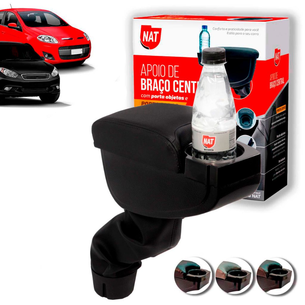 Apoio de Braço Novo Palio 2012 Até 2018 E Grand Siena 2012 Até 2020 C/ Porta Copo em Oferta na Shopee