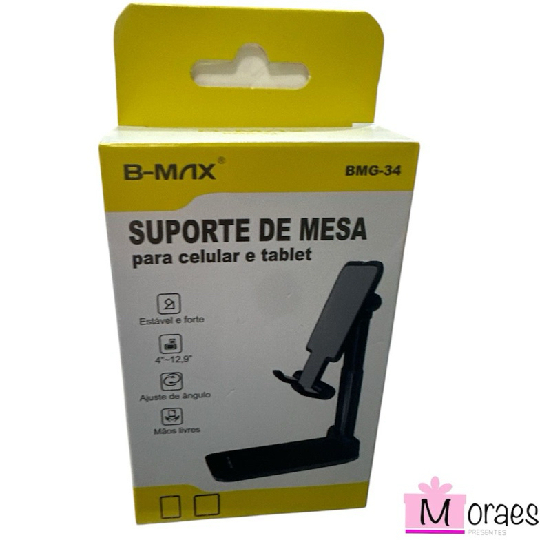 Suporte Para Celular E Tablet Dobrável Ajustável Apoio Mesa BMG-34