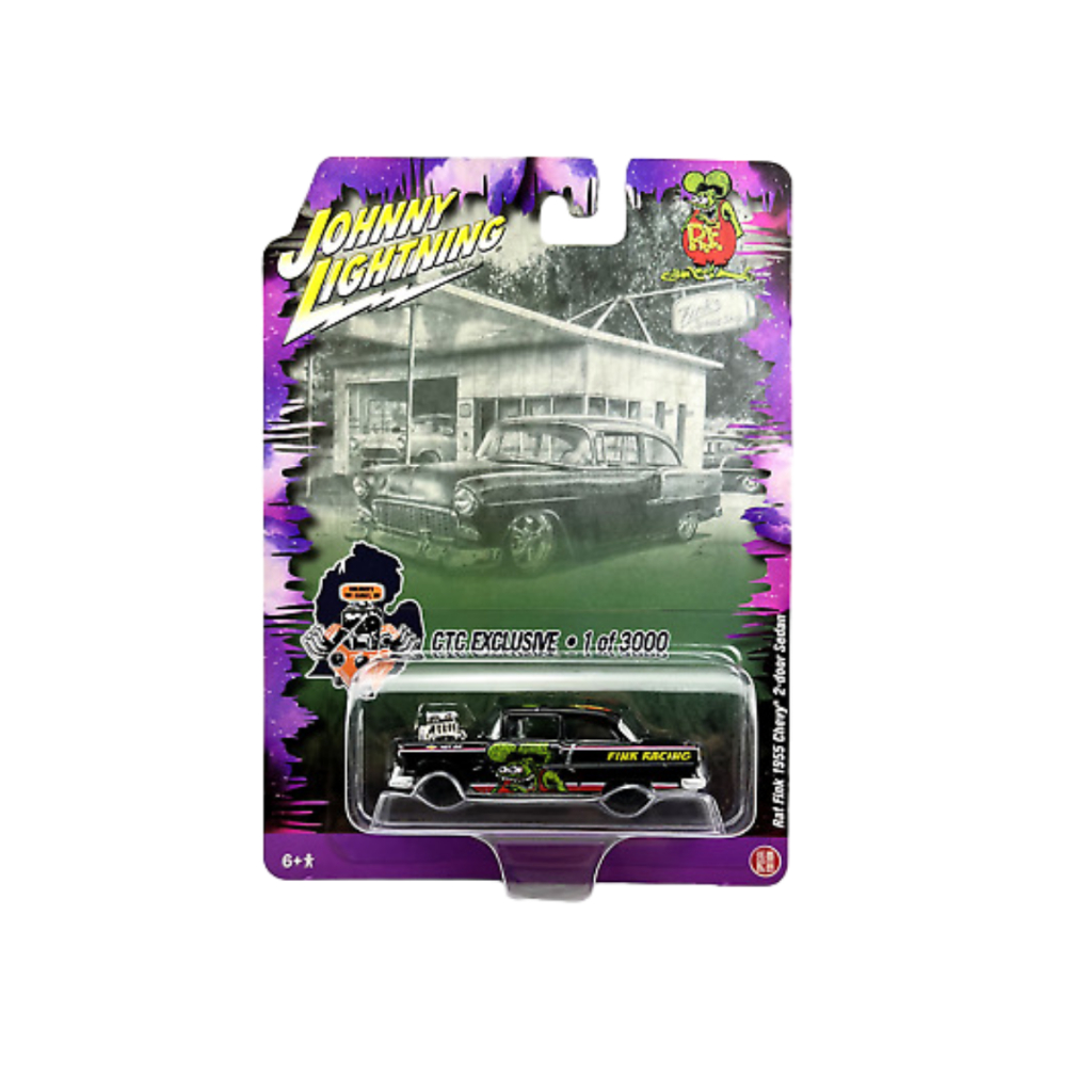 MINIATURA JOHNNY LIGHTNING - RAT FINK 1955 CHEVY 2-DOOR SEDAN