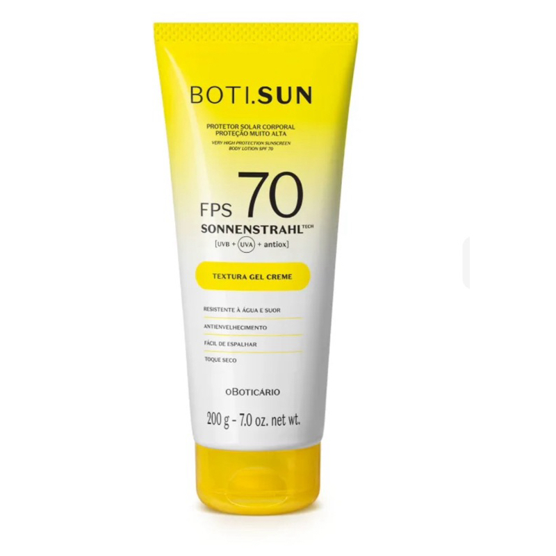 Protetor Solar Corporal FPS 70 Boti.Sun 200g - Promoção!!