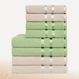 Kit com 10 Toalhas Lyra - (5 banho + 5 rosto) - Maya Store - 100% ALGODÃO em Oferta na Shopee