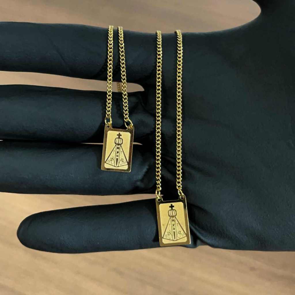 Escapulário Correntinha Nossa Senhora Dourado Com Garantia