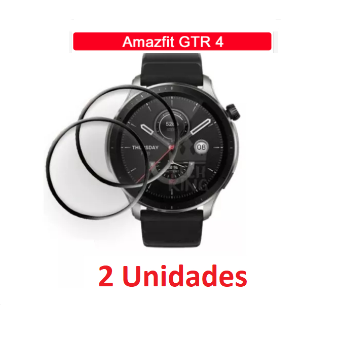 Kit 2 Película Para Amazfit GTR 4  Borda Fina Anti Risco Compatível Smartwatch Relógio Amazfit Gtr4