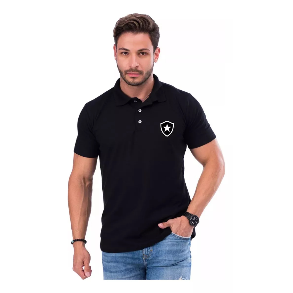 Camisa Polo Time Masculino Malha Piquet Esportiva