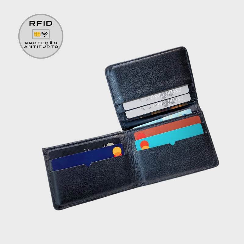 Carteira Couro Legítimo Slim Masculina Cnh Habilitação Cartão Dinheiro em Oferta na Shopee