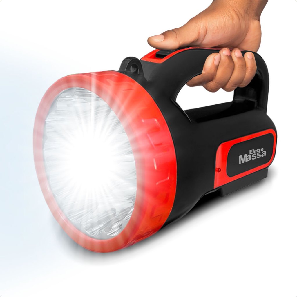 Super Lanterna Holofote Profissional Recarregável 19 LEDs Super Forte com Bateria de Longa Duração em Oferta na Shopee