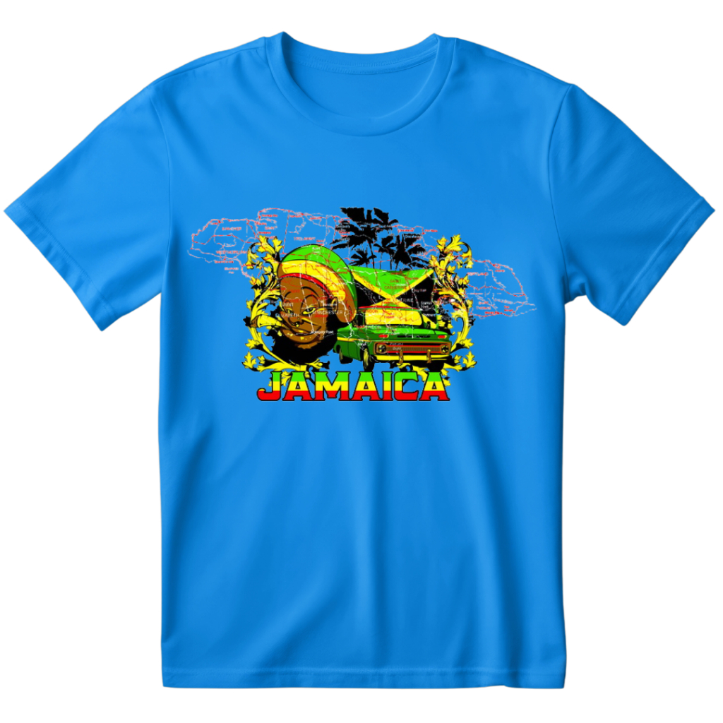 Camisa Estampada Jamaica T-shirt Unissex 100% Algodão 30.1 Postagem Rápida.