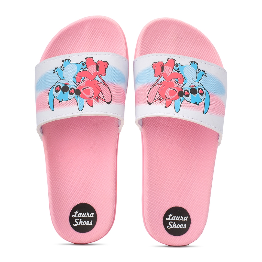 Chinelo Sandália Feminino Slide Lilo & Stitch Casal 34 ao 39 Confortável Lançamento