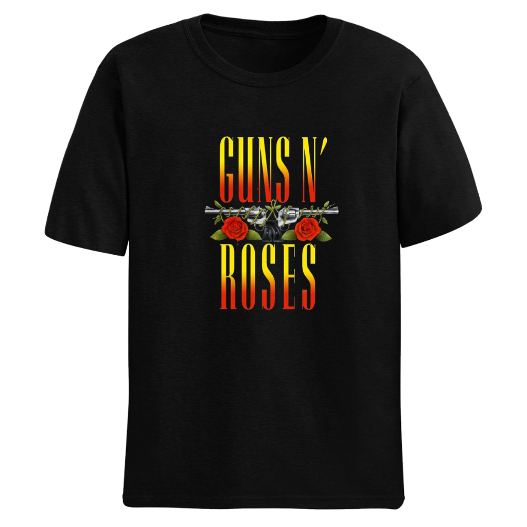 Camiseta Camisa Guns N Roses Banda Rock Estampa Em Relevo Unissex
