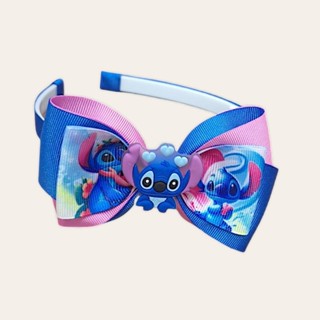 Tiara infantil Stitch personagem tema filme Lillo & Stitch rosa e azul em Oferta na Shopee
