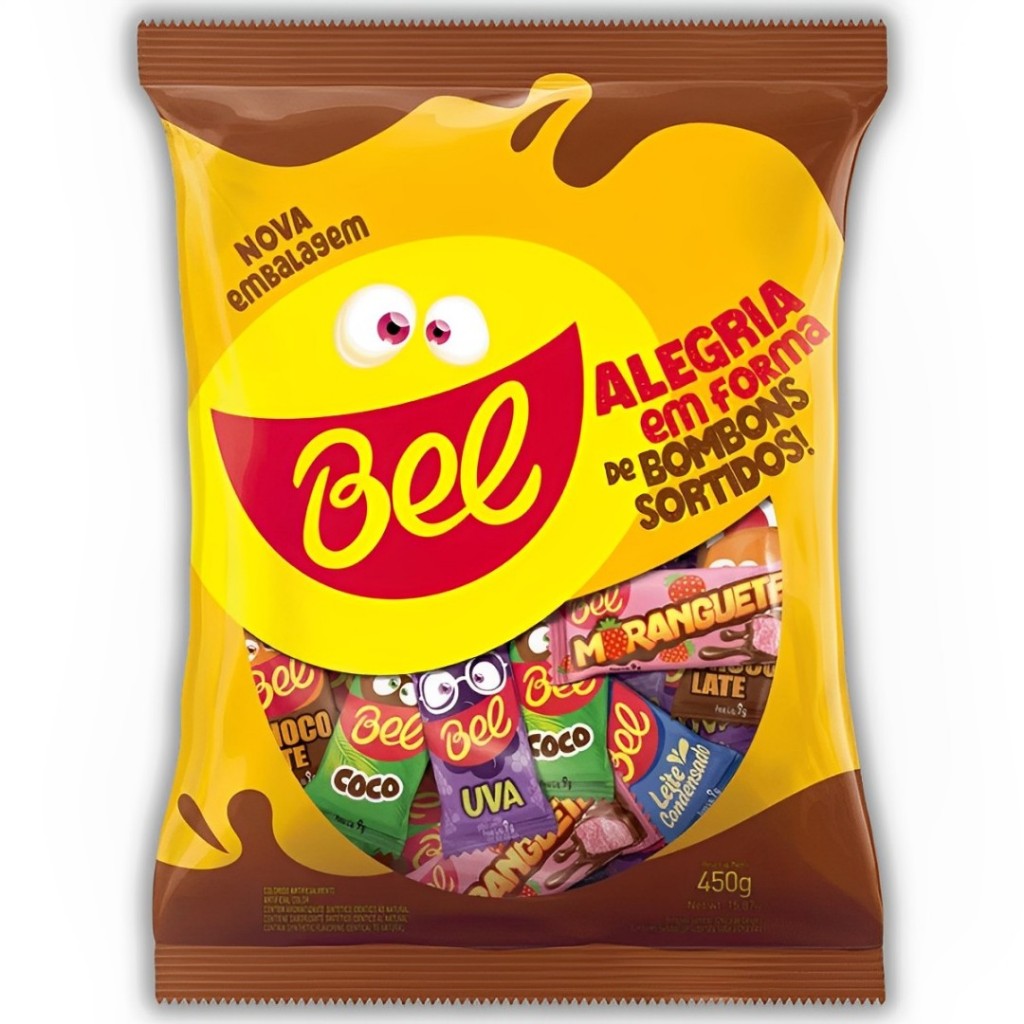 Bombons Sortidos Ao Leite Bag 450g Bel