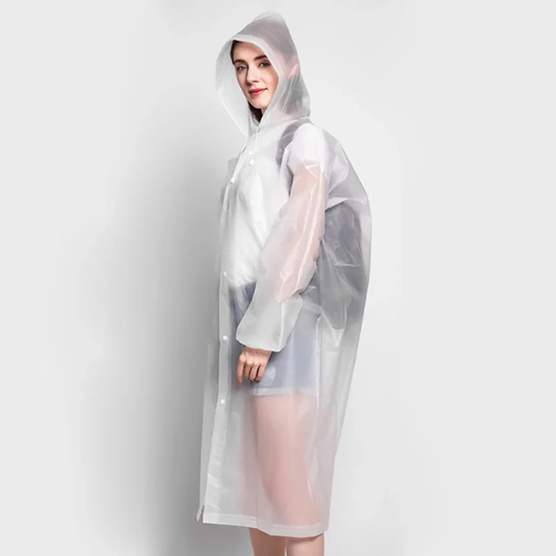 Kit 2 Capa de chuva Reforçada Transparente reutilizavel adulto