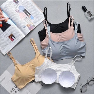 Kit 3 Top Sutiã Sem Costura com Bojo Removível em Oferta na Shopee
