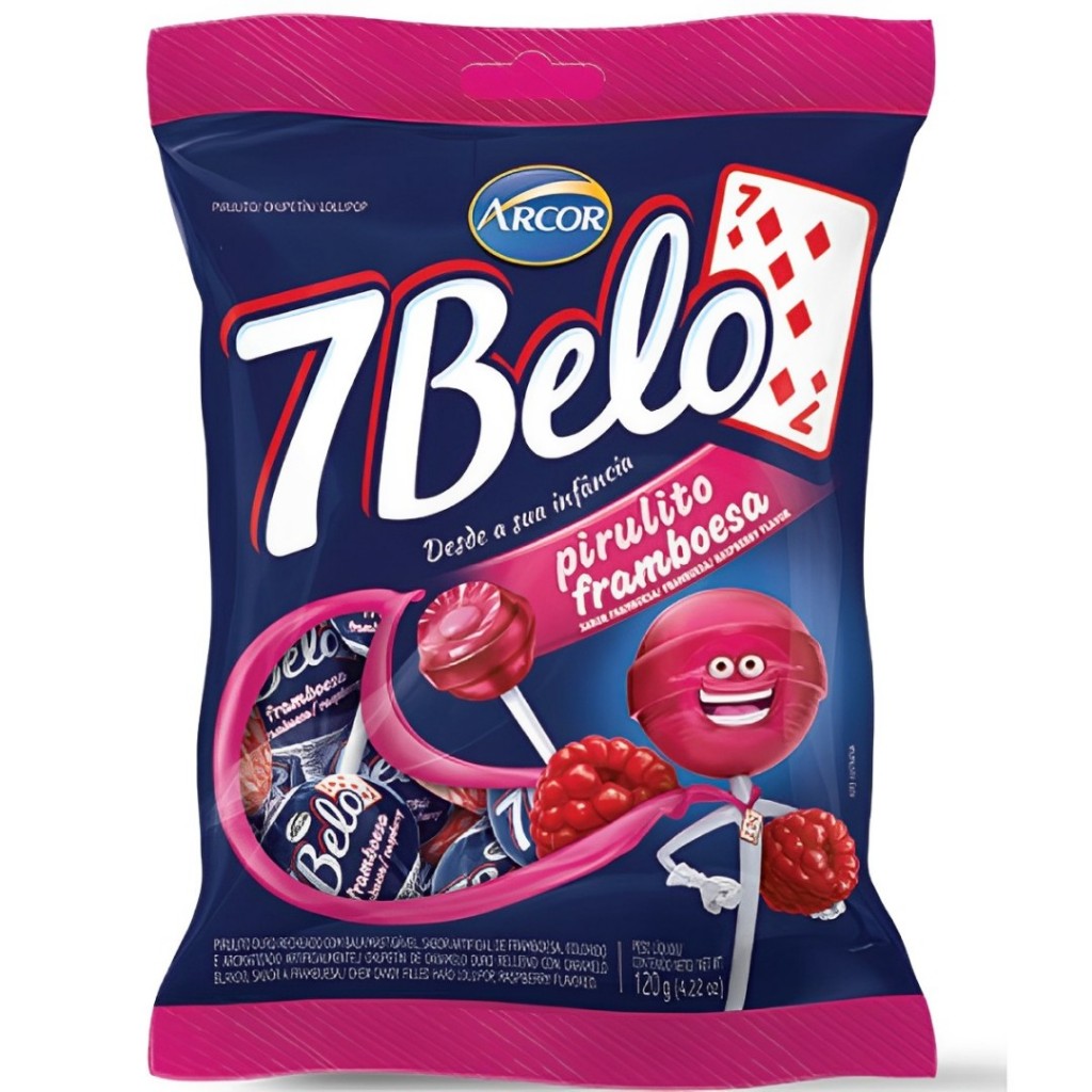 Pirulito 7 Belo Framboesa 500g - Arcor