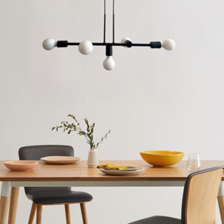 Luminária de Teto Pendente Tazza 5 lâmpadas Retangular para ambientes internos