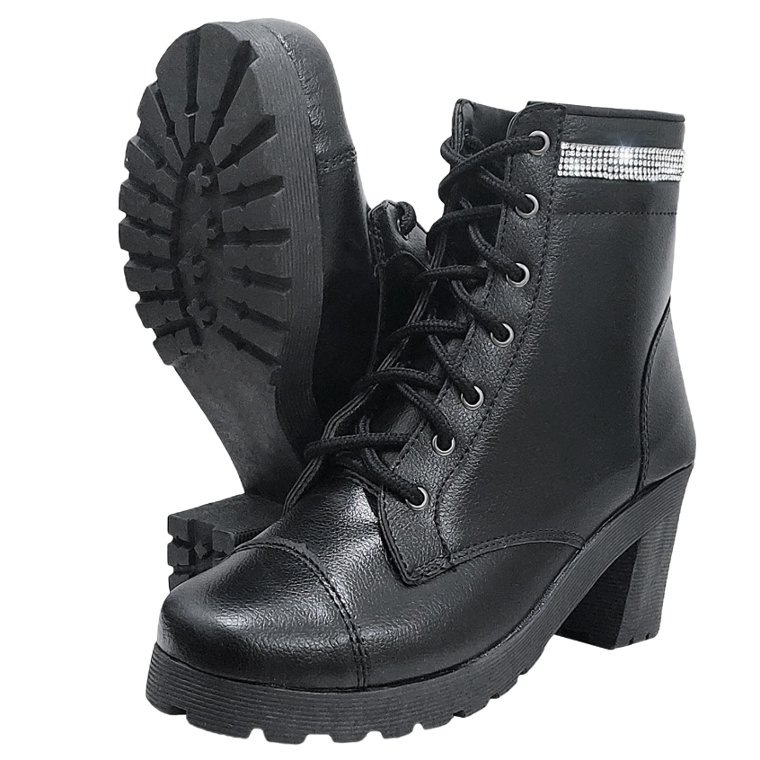 Bota Feminina Coturno Com Detalhe em Strass Ref. 20/133