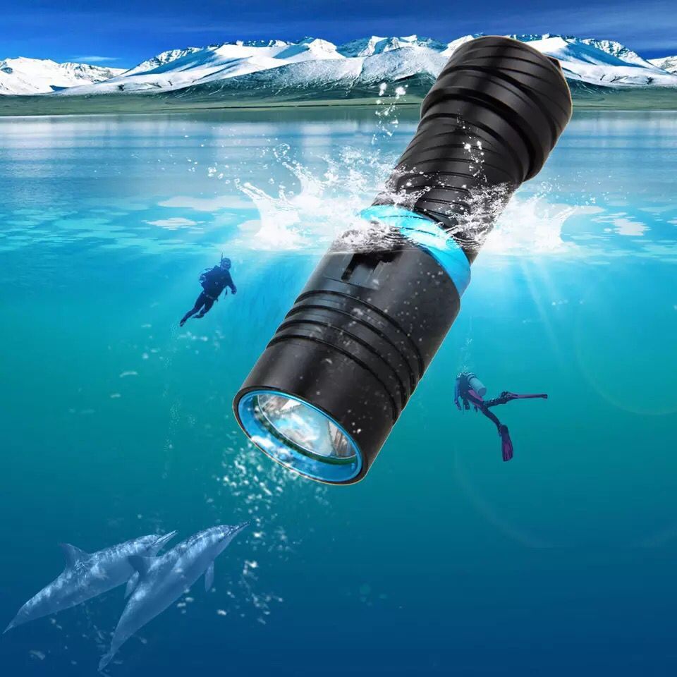 Lanterna De Mergulho Led Cree T6 Profissional Super Forte