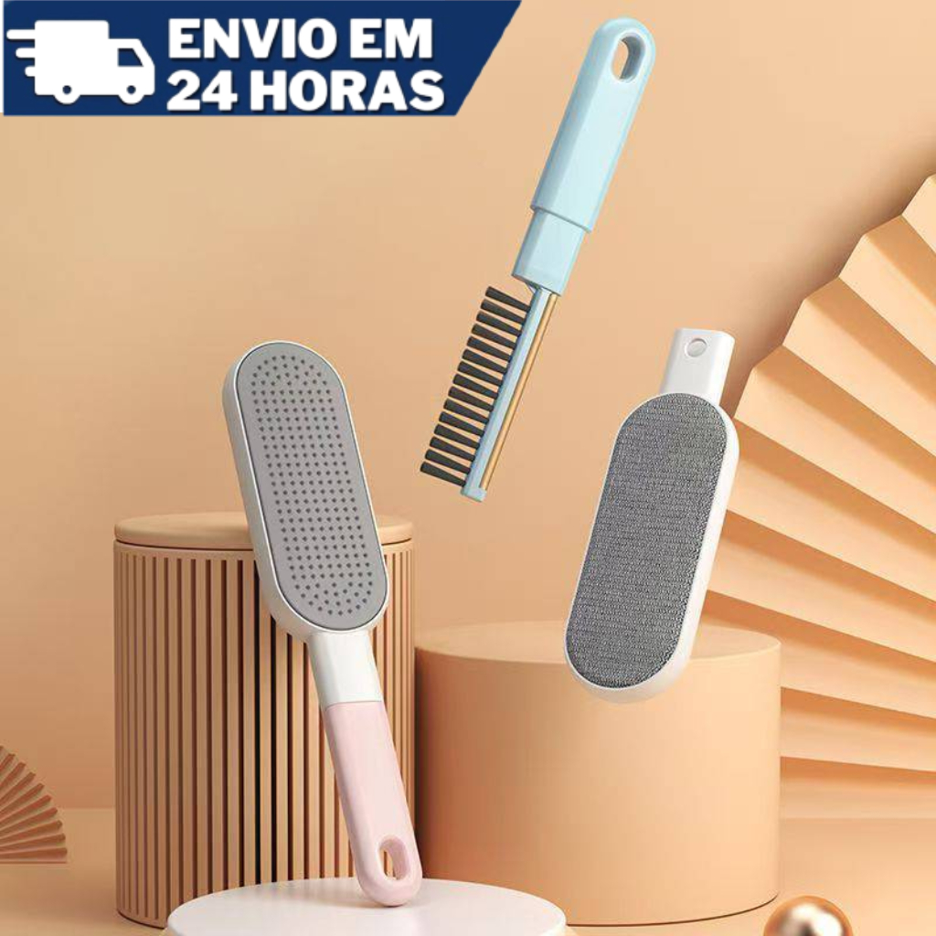 Escova Mágica 4 em 1 Removedora Tira Pelos Fácil Pet Cama Sofa Roupas Escova Multiuso Multifuncional