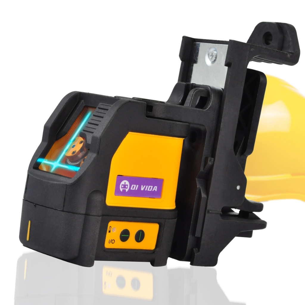 Nível Laser Auto Nivelador 2 Linhas 15M Base Magnética Maleta Auto-Nivelamento Indica Fora de Nível