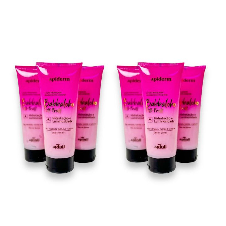 06 Und Loção Hidratante Babbaloko Tutti-Frutti Apiderm 190g em Oferta na Shopee