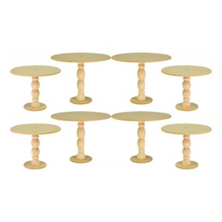 Kit 8 Boleiras: 4M+4G - Torneada Bandeja Simples Para Mesa Decorativa Festa Aniversario em Oferta na Shopee