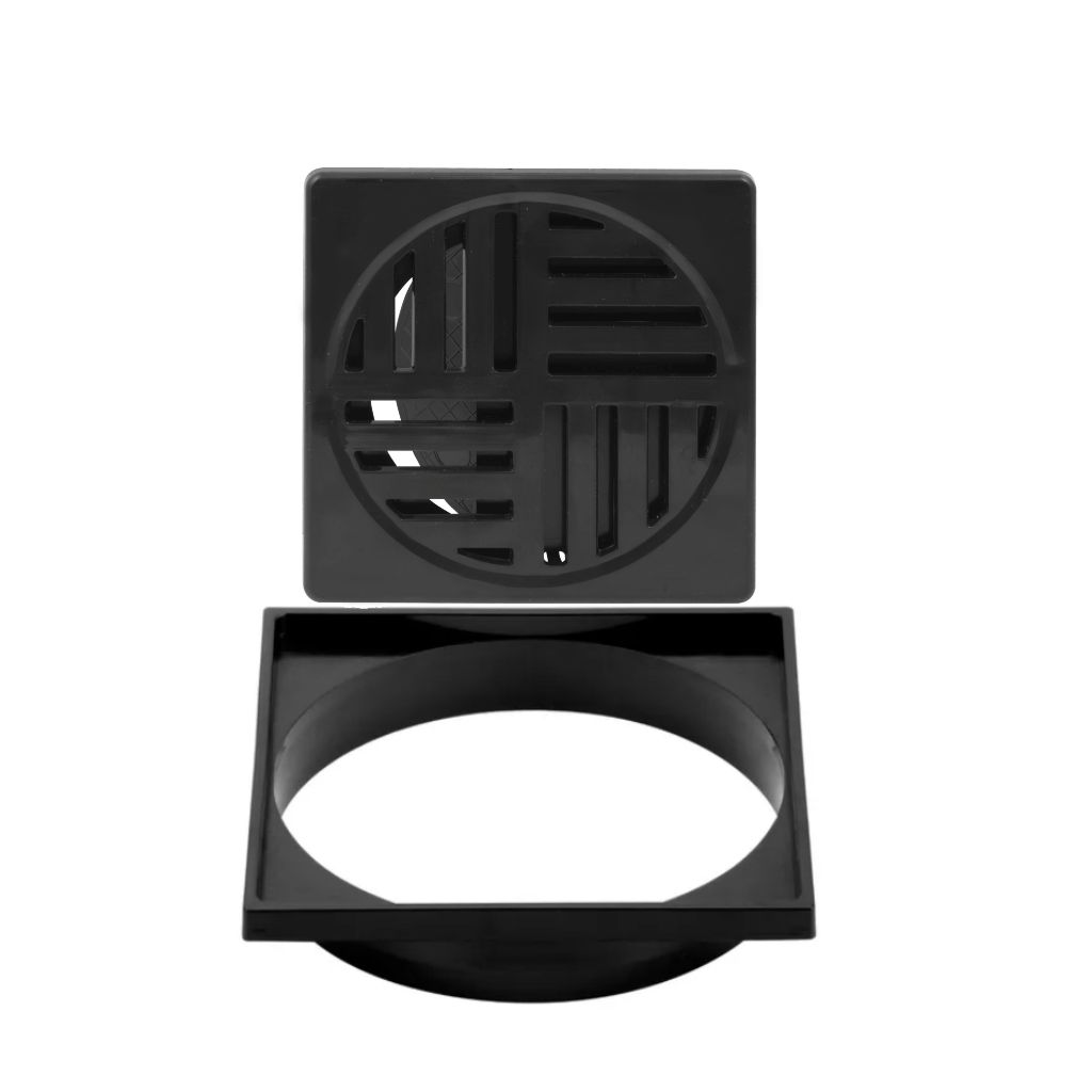 Ralo Quadrado Automático Veda Cheiro 10x10 Preto ABS + Porta Grelha em Oferta na Shopee