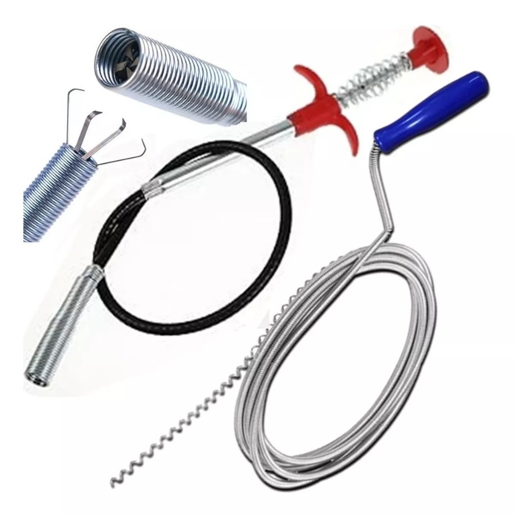 Como Desentupir Pias Ralos Canos Esgotos Vasos Sanitários 60cm e 3 metros em Oferta na Shopee