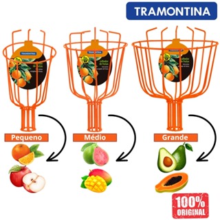 Colhedor Apanhador de Frutas em Aço Tramontina Pequeno / Médio / Grande em Oferta na Shopee