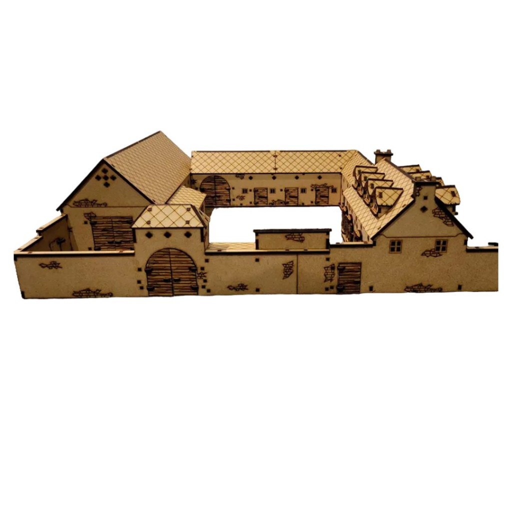 Mini Fazenda La Haye Sainte Batalha de Waterloo Quebra-Cabeça em MDF