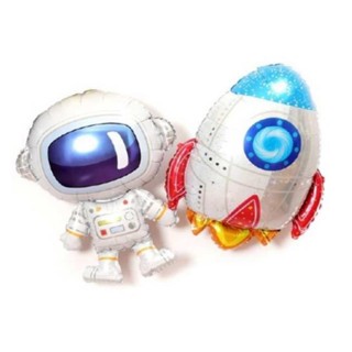 Balão Astronauta e Foguete 74 cm – Decore sua festa com o tema espacial / Tema Astronauta e Galáxia