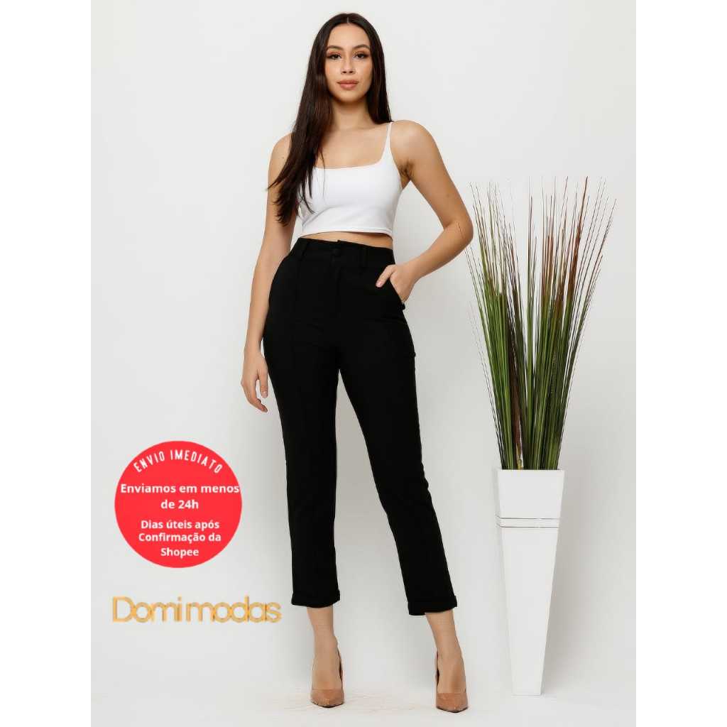 Calça De Linho L73 em Oferta na Shopee
