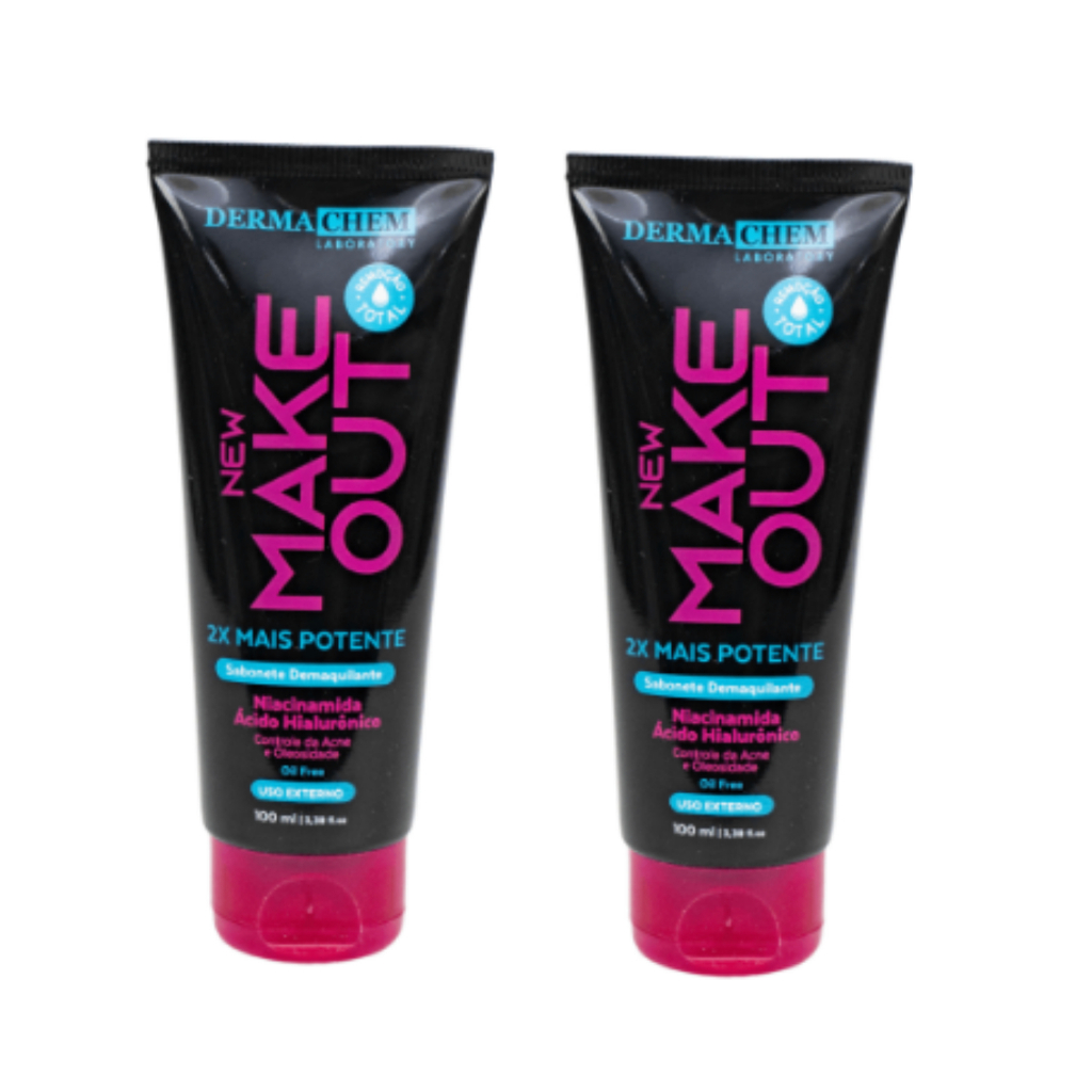 Kit Com 2 Sabonete Demaquilante New Make Out Dermachem