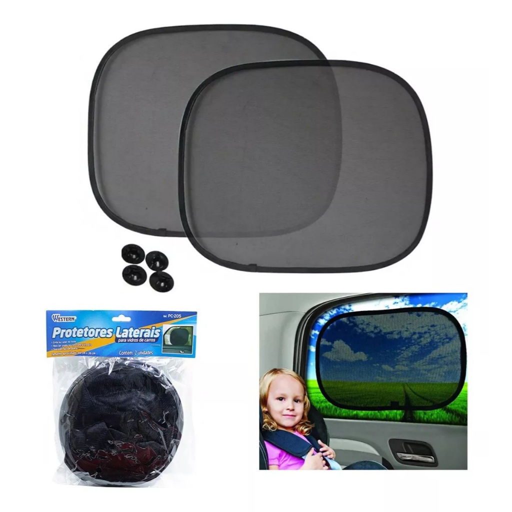 Quebra Sol Proteção Solar Crianças Bebês Infantil 2 Peças em Oferta na Shopee