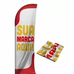 Wind Banner Personalizado 2,0m Somente Tecido