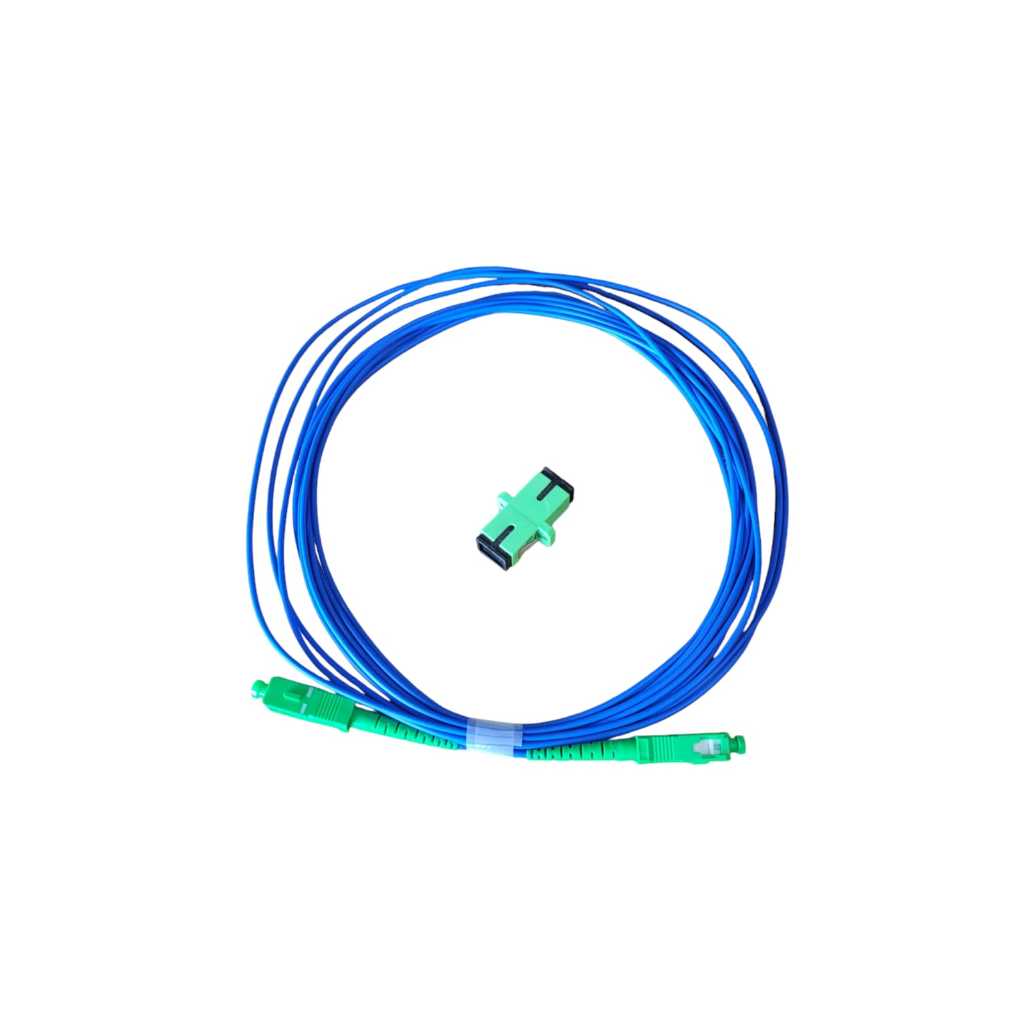 Kit 1 Cordao Simplex Sc/apc-5m (sasa) + 1 Acoplador Apc extensão emenda modem