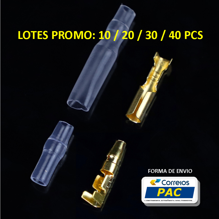 Terminal Bala Soquete Do Conector Terminais Clássicas Para Cabo De Fio De 1.0mm A 2.5mm 10/40 PCS em Oferta na Shopee