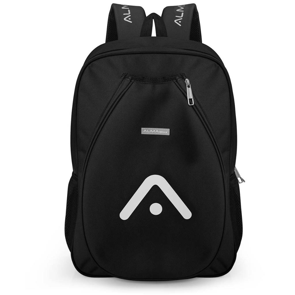 Mochila Raqueteira Beach Tennis Profissional Tênis e Padel Preta Alma Genius