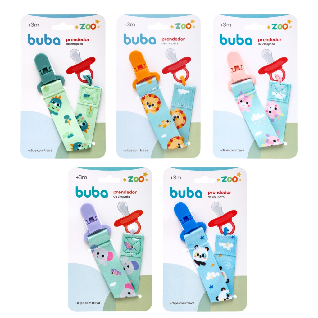 Prendedor De Chupetas Buba Com Trava Meninas Meninos Bebê Ótima Qualidade em Oferta na Shopee