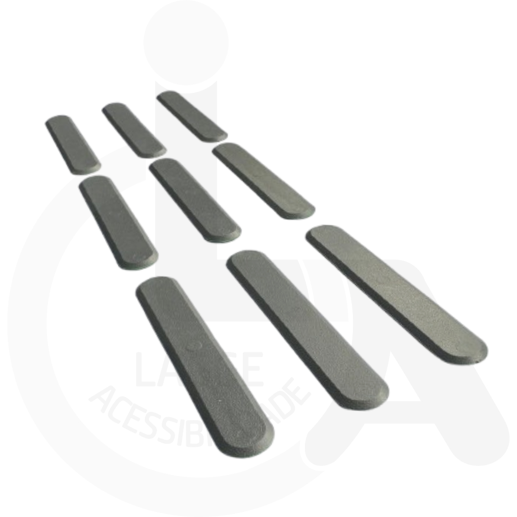 ELEMENTO TATIL DIRECIONAL PVC ADESIVADO CINZA
