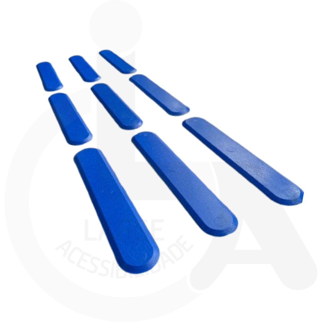 ELEMENTO TATIL DIRECIONAL PVC ADESIVADO AZUL