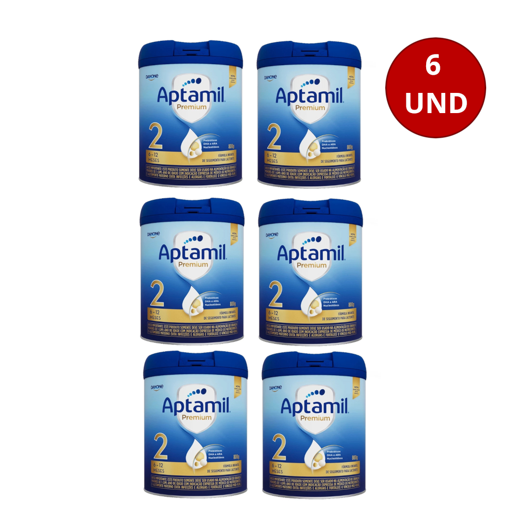 KIT C/6 LEITE APTAMIL PREMIUM 2 6-12 MESES 800GR 6UND em Oferta na Shopee