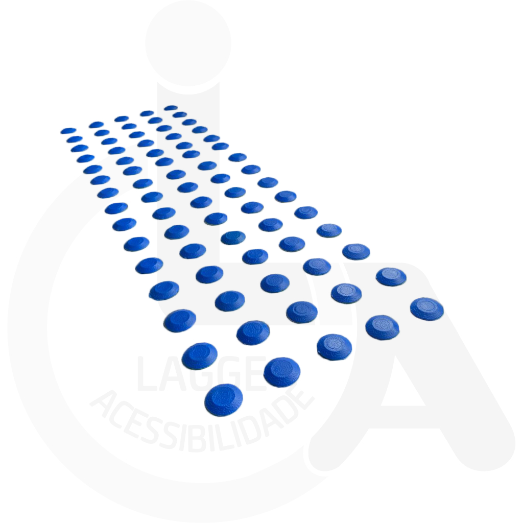 ELEMENTO TATIL ALERTA PVC ADESIVADO AZUL