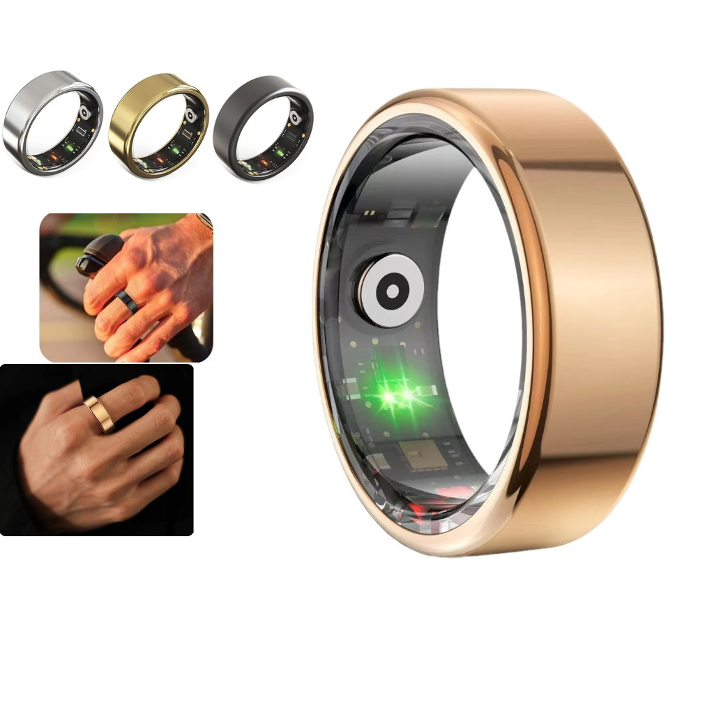 Smart Ring R06 Lançamento, Anel Inteligente em Aço, A Prova D'Agua