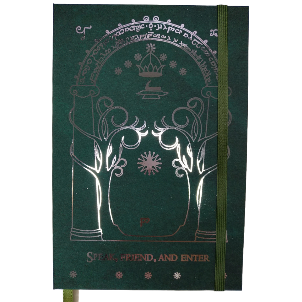 Caderno Capa Dura Portas de Durin Artesanal | Senhor dos Anéis | Grimório Diário de Escrita | Caderno Místico