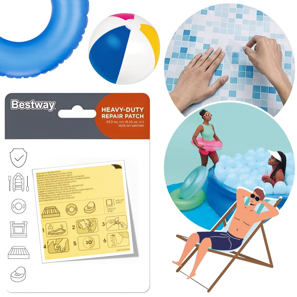 Kit De Reparo Para Conserto Infláveis Colchão Piscina Boia