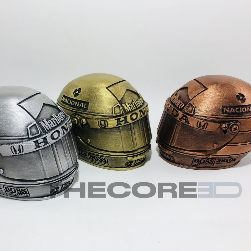 Miniatura Capacete decorativa Piloto Fórmula tricampeão decoração sala