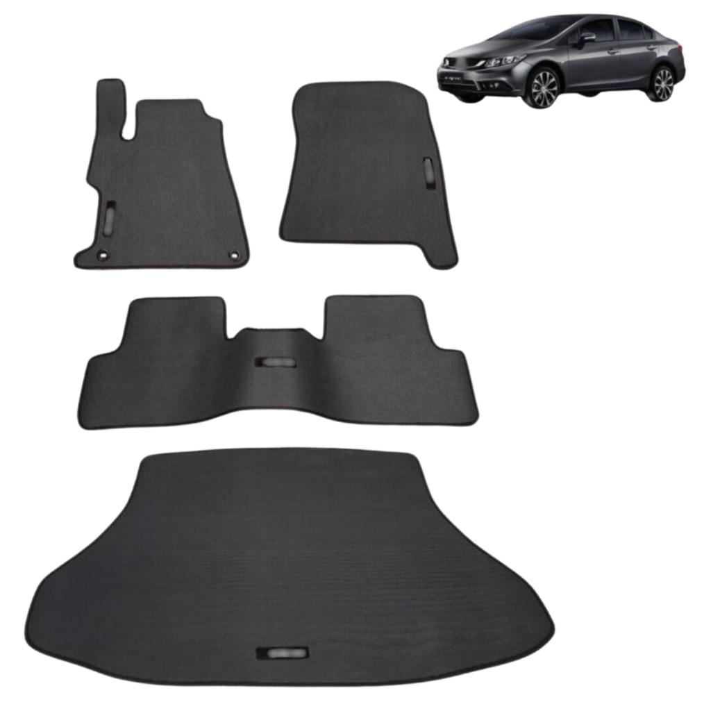 Tapete Borracha Compatível com Civic 12-16 Traseiro Interiço E Porta-Malas em Oferta na Shopee
